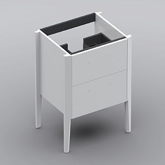 Free-standing washbasin cabinet - 60 - Sonia Bath - oak / wood / metal