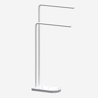 2-bar towel rack - NOMAD - Sonia Bath - floor-standing / metal / black