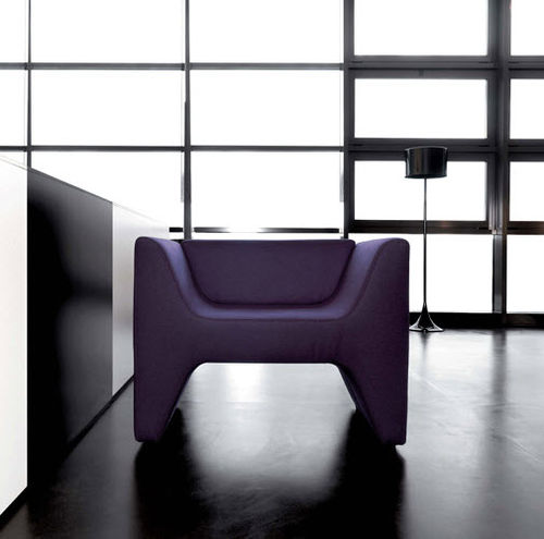 Contemporary armchair - H2O - Della Rovere - leather / fabric / upholstered