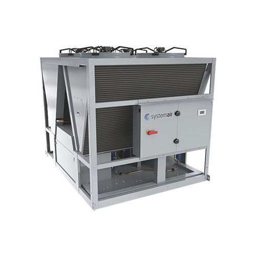 Air-cooled chiller - SYSAQUA 140-210 L SERIES - Systemair - floor-mounted / free cooling / exterior