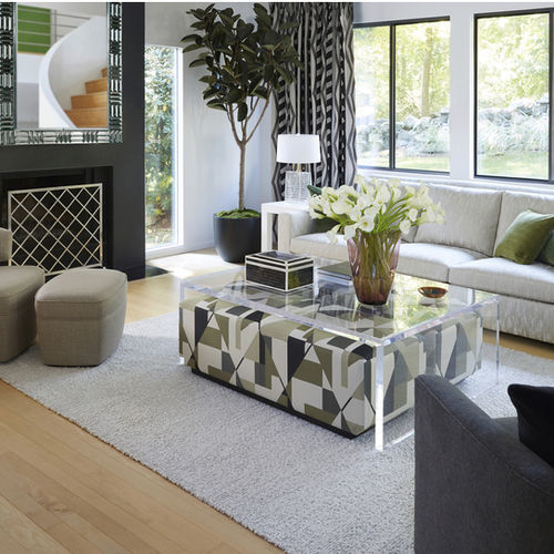 Contemporary coffee table - DG-51018.COCKTAIL.0 - Donghia - acrylic / acrylic base / rectangular