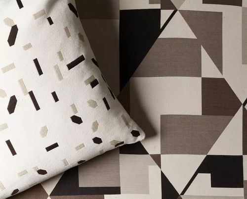 Upholstery fabric - ART THEORY - CHAMPAGNE - Donghia - geometric / cotton / viscose