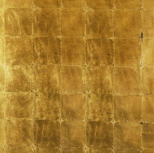 Contemporary wallpaper - D OR - Donghia - geometric pattern / metal look / gold-colored