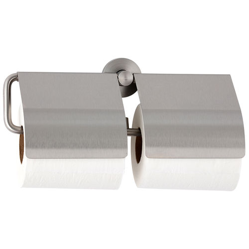 Wall-mounted toilet roll holder - B-548 - Bobrick Washroom Equipment - stainless steel / double roll / commercial