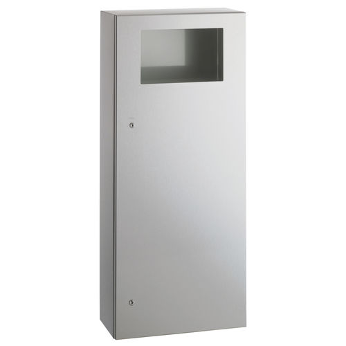 Hygienic trash can - B-35649 TRIMLINESERIES&trade; - Bobrick Washroom Equipment - wall-mounted / stainless steel / contemporary
