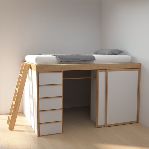Tatami bed - BASIC 2  - Cinius - single / contemporary / child's