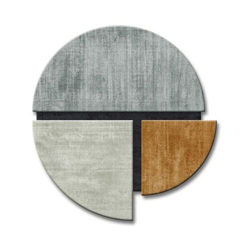 Contemporary rug - SUNSET - Sirecom Tappeti - geometric / bamboo fiber / New Zealand wool