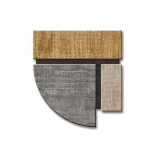 Contemporary rug - SENAPE - Sirecom Tappeti - geometric / bamboo fiber / New Zealand wool