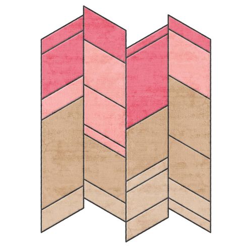 Contemporary rug - PINKIE - Sirecom Tappeti - geometric / bamboo fiber / hand-tufted