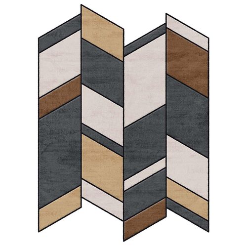Contemporary rug - RIVERSIDE - Sirecom Tappeti - geometric / bamboo fiber / hand-tufted