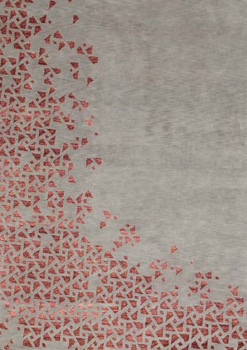 Contemporary rug - PINWHEEL 201 - Sirecom Tappeti - patterned / bamboo fiber / New Zealand wool
