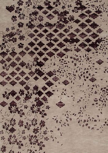 Contemporary rug - MOSAIC 101 - Sirecom Tappeti - patterned / bamboo fiber / New Zealand wool