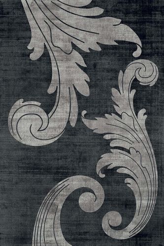 Traditional rug - FIRENZE DARK - Sirecom Tappeti - damask pattern / bamboo fiber / New Zealand wool