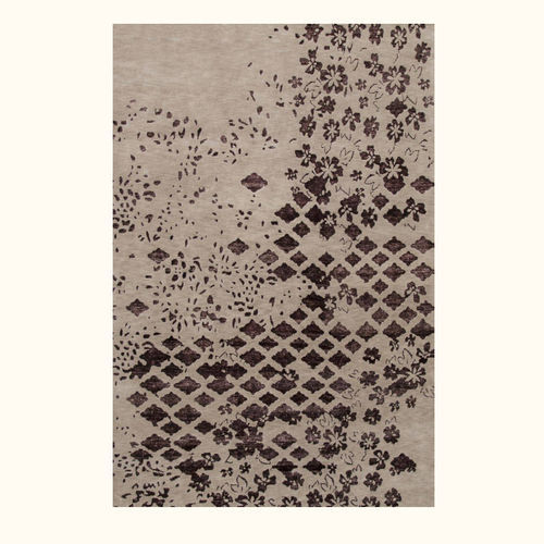 Contemporary rug - ICON MOSAIC - Sirecom Tappeti - geometric pattern / bamboo / wool