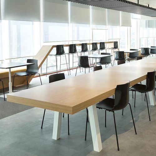 Contemporary boardroom table - GEN - OFITA - laminate / metal base ...