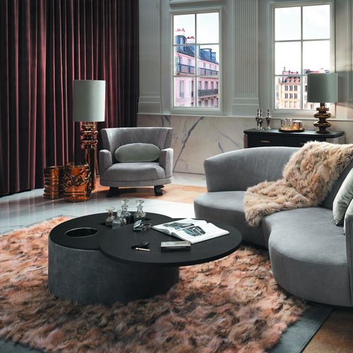 Contemporary coffee table - MASTER: CAPRICE - SMANIA - wooden / round / home