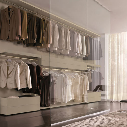 Contemporary Walk In Wardrobe Falegnami Lacquered Wood 2566