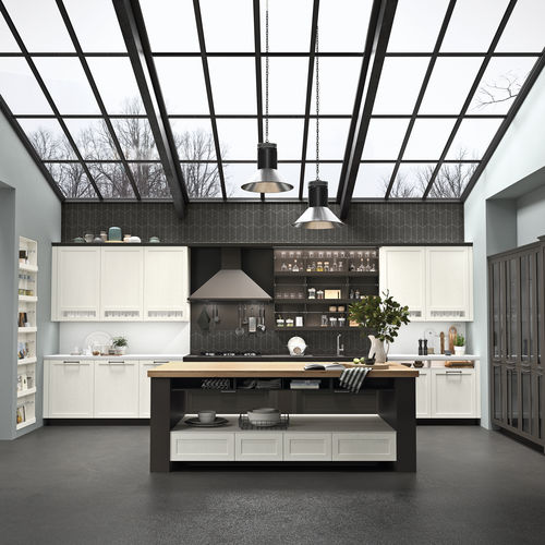 Traditional kitchen - Hera - SNAIDERO RINO SPA - glass / ABS / melamine