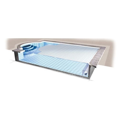 Swimming pool cover with rods - COVREX  - Rehau - automatic / security / winter