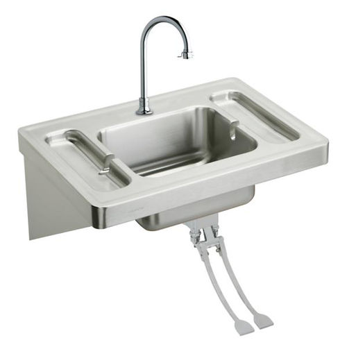 Single-bowl kitchen sink - ESLV2820FC - Elkay - without drainboard / stainless steel / wall mount