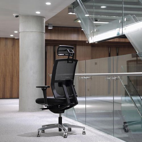Contemporary executive chair - ME TOO - Nurus - fabric / with headrest / upholstered