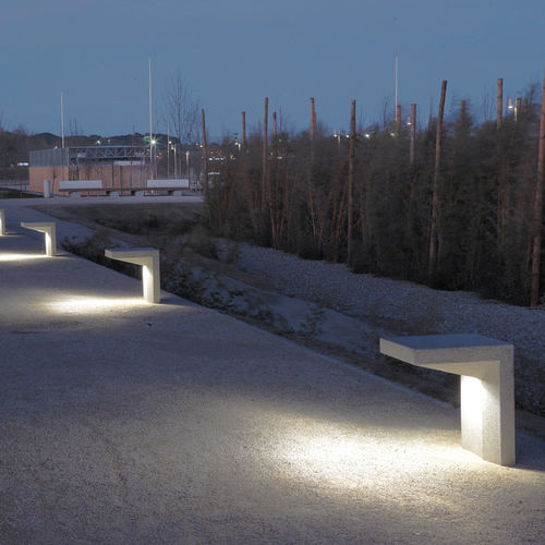 Urban bollard light - MOTA - Escofet - contemporary / concrete / LED