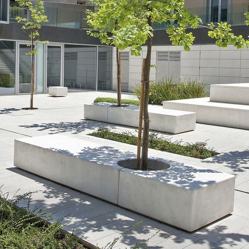 Contemporary public bench - GODOT - Escofet - concrete / without backrest / without armrests