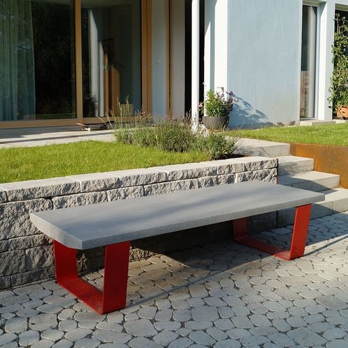 Contemporary public bench STONE Escofet concrete metal