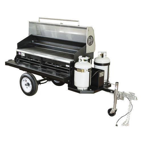 Gas grill - TRAIL BOSS I - Big John Grills & Rotisseries - floor-mounted / built-in / commercial