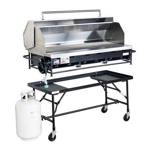 Gas grill - A3P-LPSS - Big John Grills & Rotisseries - countertop / floor-mounted / stackable