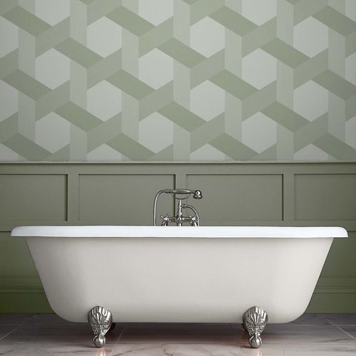 Contemporary wallpaper - FRACTAL SAGE - Graham & Brown - geometric ...