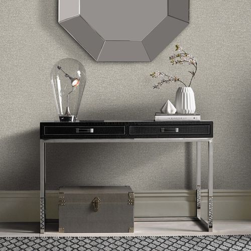 Contemporary wallpaper - TWILL ECRU - Graham & Brown - linen / plain / fabric look