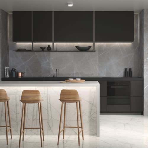 Porcelain stoneware tile - STATUARIETTO - Casalgrande Padana - polished / high-gloss / indoor