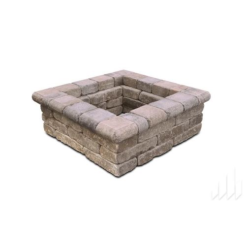 Wood-burning fire pit - GATHERING 75 - General Shale - stone / square