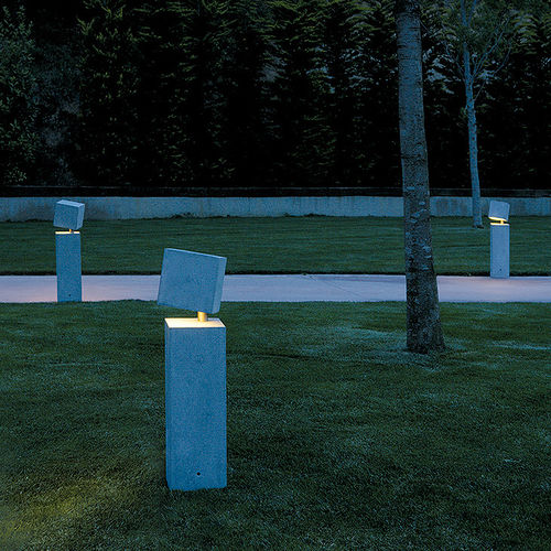 Garden bollard light - Break - VIBIA LIGHTING - urban / contemporary / steel