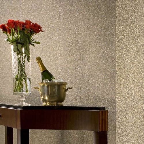 Contemporary wallpaper - BEADAZZLED GEODE™ - Maya Romanoff - fiberglass / plain / embossed