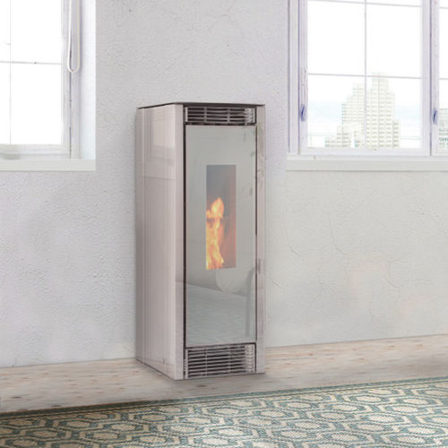 Pellet heating stove - ROMA - ECOFOREST - 10 kW...20 kW / multi-fuel / contemporary