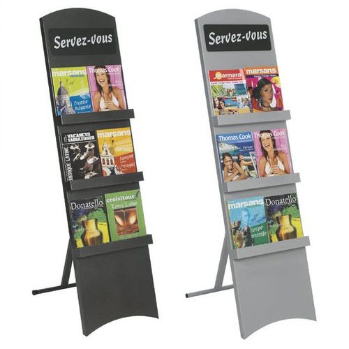 Self-supporting brochures rack - 374501 - EDIMETA - metal / for shop