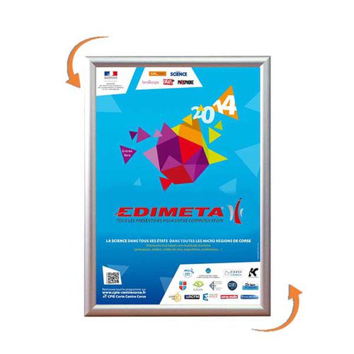 Wall-mounted display panel - VAC950 - EDIMETA - indoor / anodized aluminum