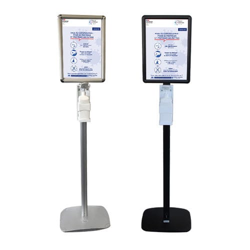 Floor-standing hand sanitizer dispenser - 214962;214962NR;214963;214963NR - EDIMETA - soap dispenser / aluminum / commercial