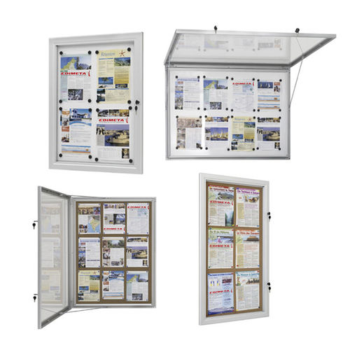 Wall-mounted display panel - 21450 series - EDIMETA - indoor / outdoor / aluminum