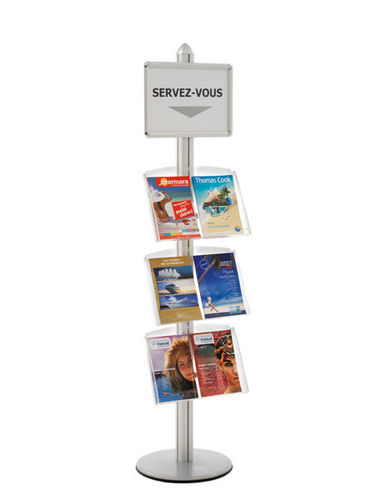 Floor-standing brochures rack - 214605 - EDIMETA - aluminum / for shop