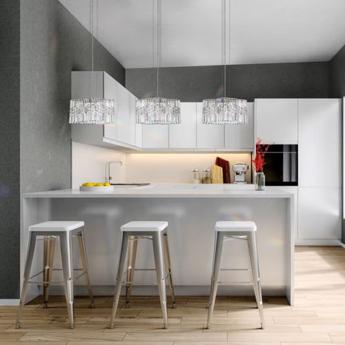 Pendant lamp - SELENE : SPU120N - Swarovski Lighting - Swarovski® crystal / contemporary / corded