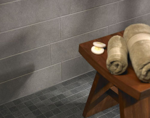 Porcelain stoneware tile - MAIN STREET : GALLERY GREY - Crossville - polished / indoor / bathroom