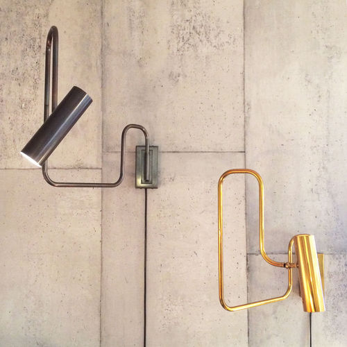 Contemporary wall light - PIVOT SIMPLE - Triode Design - indoor / brass / adjustable