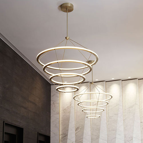Contemporary chandelier - HALO - Triode Design - steel / acrylic / LED