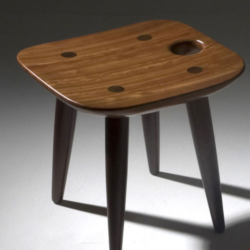 Contemporary stool - SONIA - Triode Design - wooden / brown