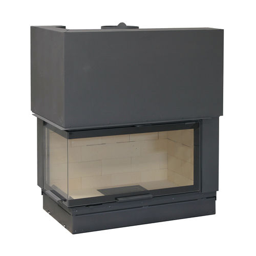 Closed wood hearth - H1200 - SEGUIN - corner / 3-sided / double-sided