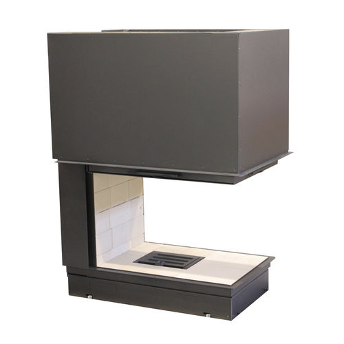 Closed wood hearth - EPI950 - SEGUIN - 3-sided / steel