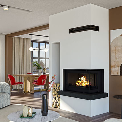 Wood-burning fireplace - TOURMALINE - SEGUIN - gas / pellet / free-standing
